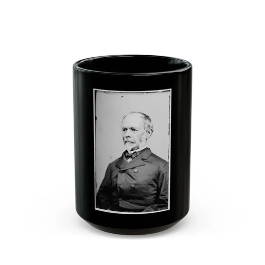 Portrait Of Gen. Joseph E. Johnston, Officer Of The Confederate Army (U.S. Civil War) Black Coffee Mug 15oz - Go Mug Yourself