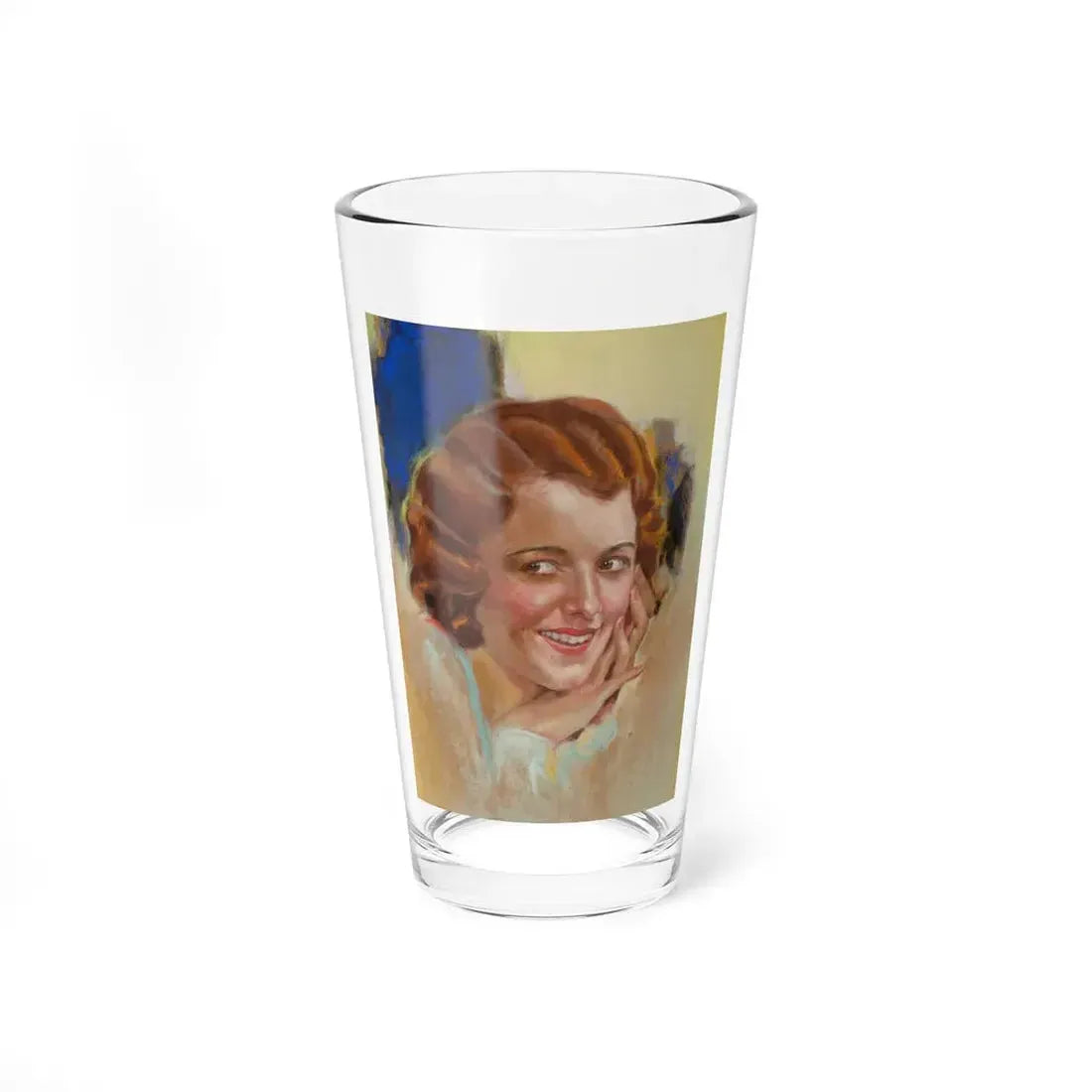 Portrait of Janet Gaynor, Picture Play magazine cover, April 1931 (Magazine Illustration) Pint Glass 16oz 16oz - Go Mug Yourself