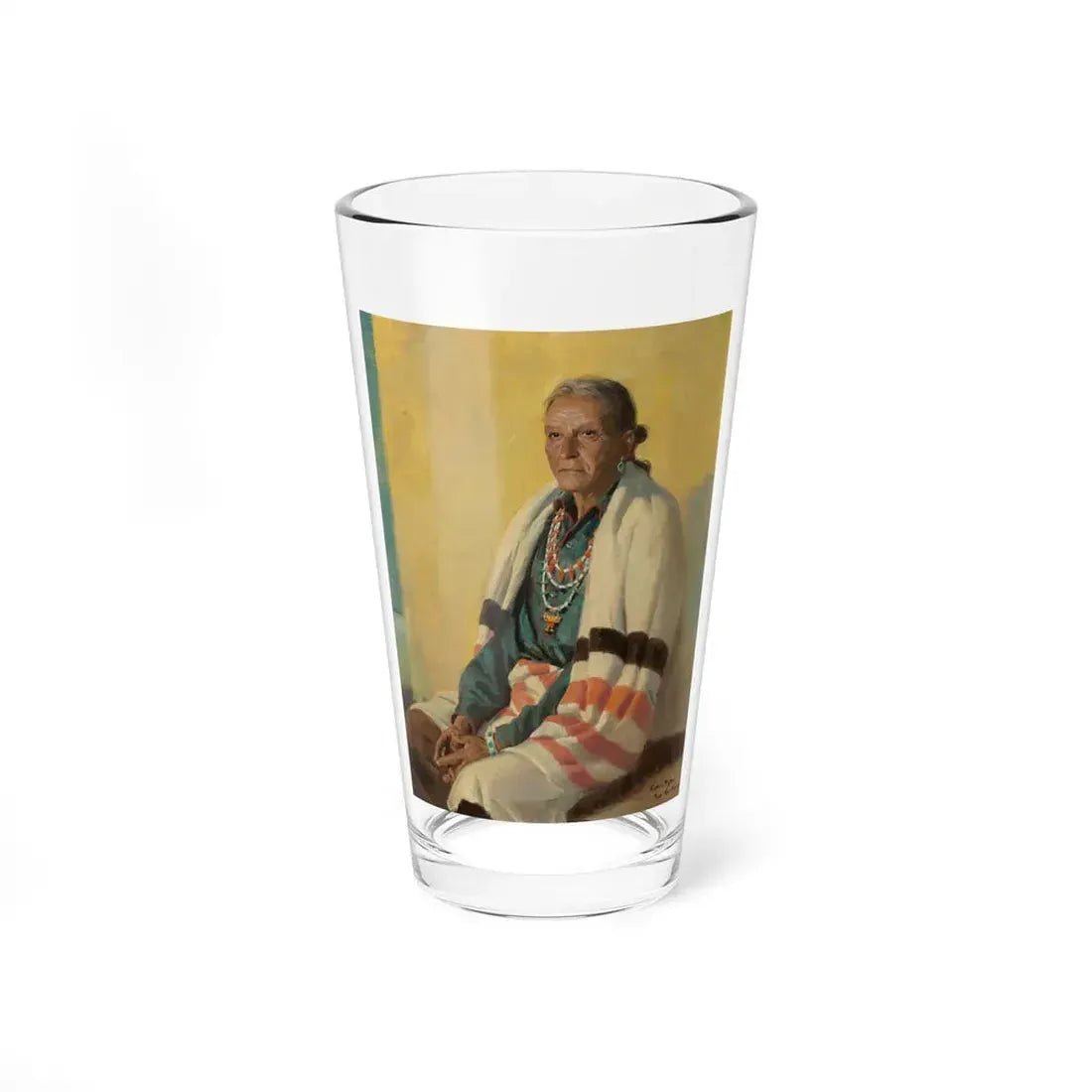 Portrait of Jim Maribol (Magazine Illustration) Pint Glass 16oz 16oz - Go Mug Yourself