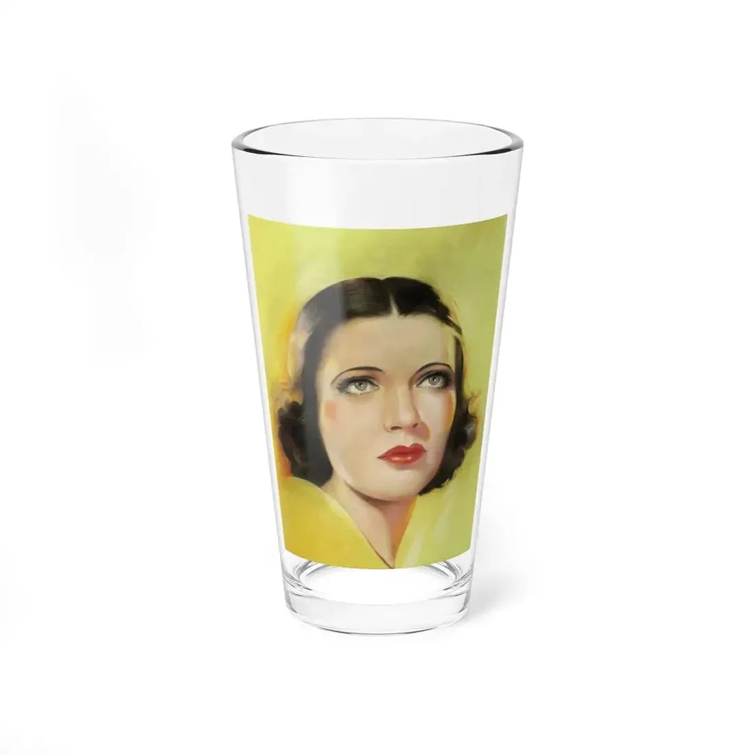 Portrait of Kay Francis, original movie magazine illustration (Magazine Illustration) Pint Glass 16oz 16oz - Go Mug Yourself