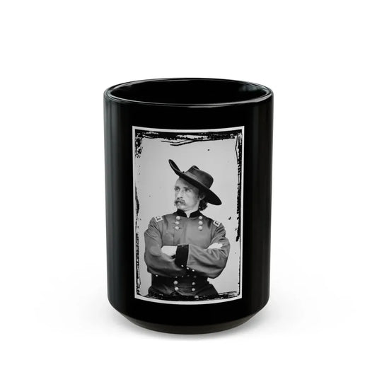 Portrait Of Maj. Gen. (As Of Apr. 15, 1865) George A. Custer, Officer Of The Federal Army (U.S. Civil War) Black Coffee Mug 15oz - Go Mug Yourself