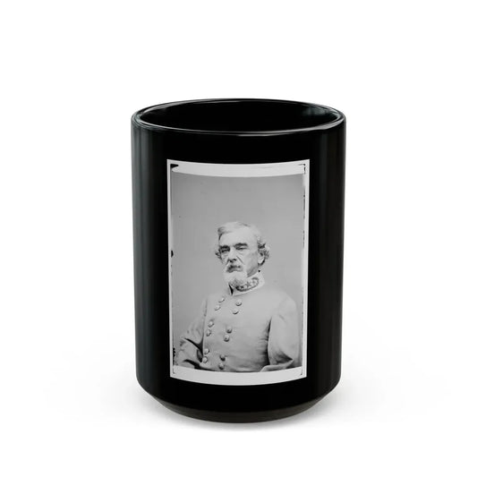 Portrait Of Maj. Gen. Benjamin Huger, Officer Of The Confederate Army (U.S. Civil War) Black Coffee Mug 15oz - Go Mug Yourself