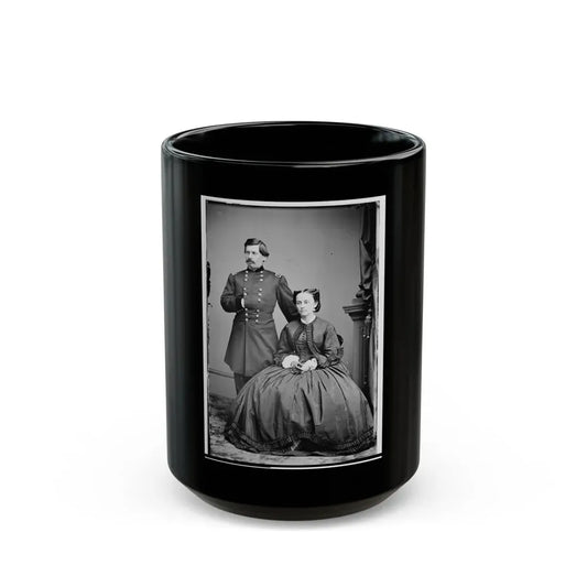 Portrait Of Maj. Gen. George B. Mcclellan, Officer Of The Federal Army, And His Wife, Ellen Mary Marcy (U.S. Civil War) Black Coffee Mug 15oz - Go Mug Yourself