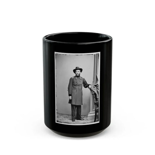 Portrait Of Maj. Gen. Grenville M. Dodge, Officer Of The Federal Army (U.S. Civil War) Black Coffee Mug 15oz - Go Mug Yourself