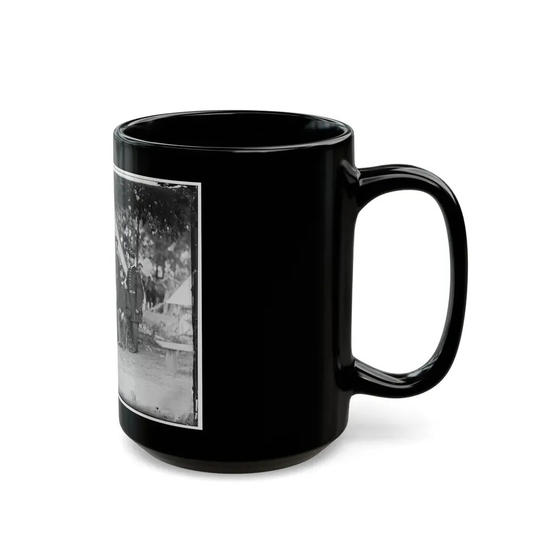 Portrait Of Maj. Gen. Jefferson Davis, Officer Of The Federal Army, And Staff, Washington, D.C. (U.S. Civil War) Black Coffee Mug - Go Mug Yourself