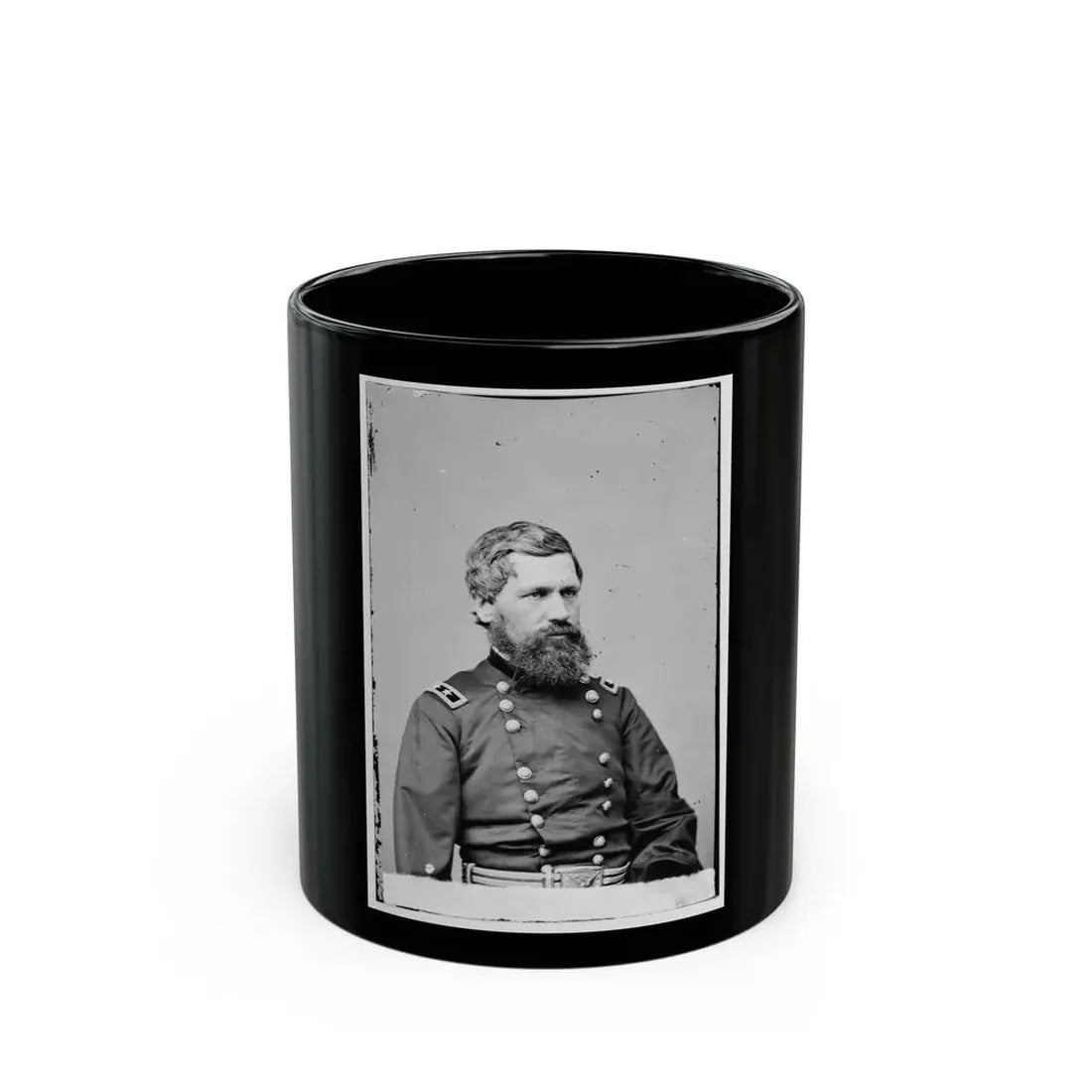 Portrait Of Maj. Gen. Oliver O. Howard, Officer Of The Federal Army (U.S. Civil War) Black Coffee Mug 11oz - Go Mug Yourself