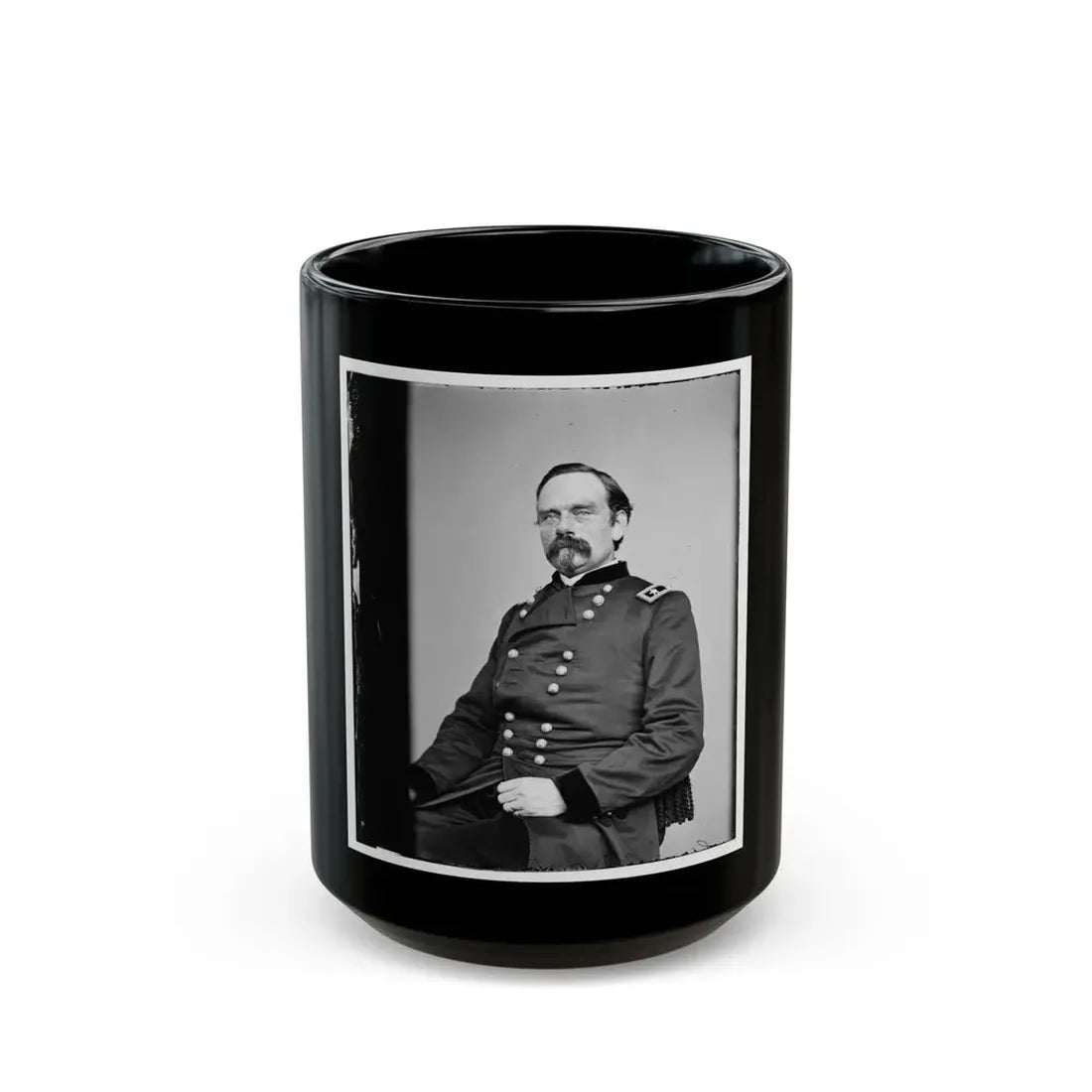 Portrait Of Maj. Gen. Peter J. Osterhaus, Officer Of The Federal Army (U.S. Civil War) Black Coffee Mug 15oz - Go Mug Yourself