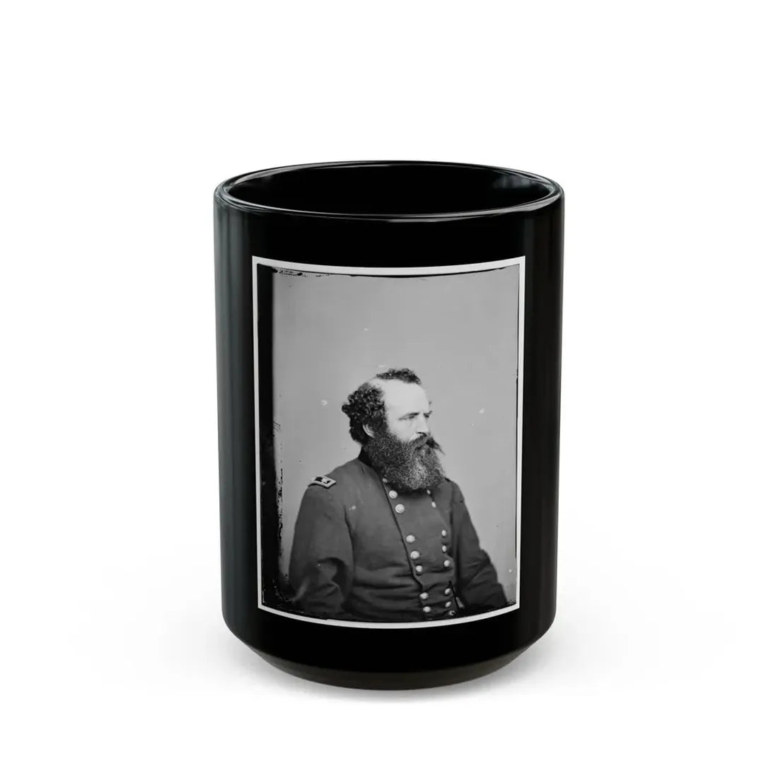 Portrait Of Maj. Gen. Romeyn B. Ayres, Officer Of The Federal Army (U.S. Civil War) Black Coffee Mug 15oz - Go Mug Yourself