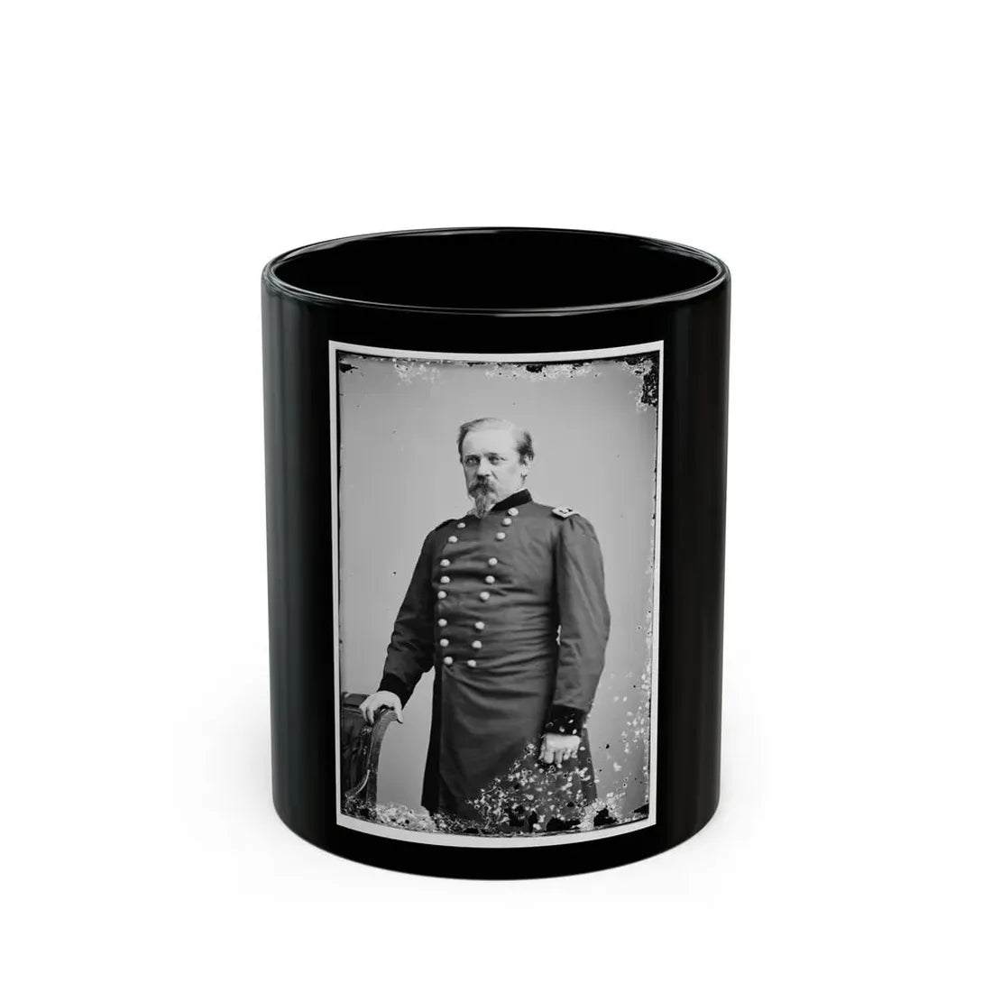 Portrait Of Maj. Gen. William F. Smith, Officer Of The Federal Army (U.S. Civil War) Black Coffee Mug 11oz - Go Mug Yourself