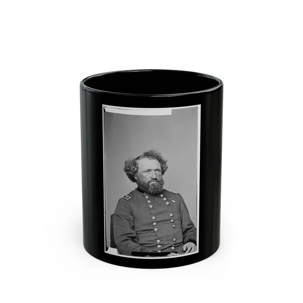 Portrait Of Maj. Gen. (As Of Aug. 21, 1865) Mortimer D. Leggett, Officer Of The Federal Army (U.S. Civil War) Black Coffee Mug-11oz-Go Mug Yourself