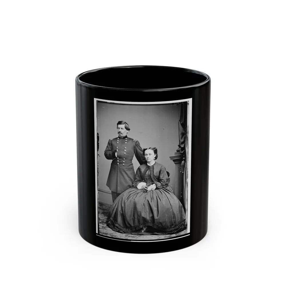 Portrait Of Maj. Gen. George B. Mcclellan, Officer Of The Federal Army, And His Wife, Ellen Mary Marcy (U.S. Civil War) Black Coffee Mug-11oz-Go Mug Yourself