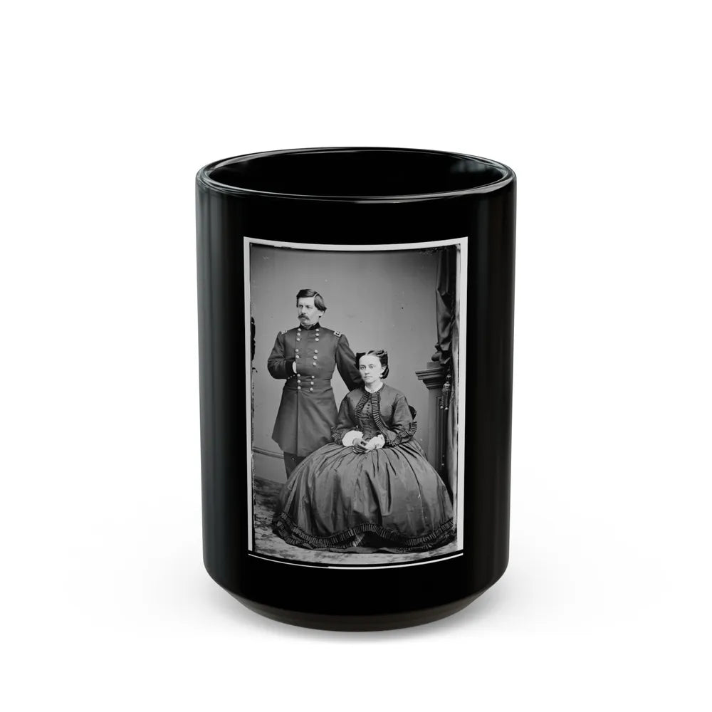 Portrait Of Maj. Gen. George B. Mcclellan, Officer Of The Federal Army, And His Wife, Ellen Mary Marcy (U.S. Civil War) Black Coffee Mug-15oz-Go Mug Yourself
