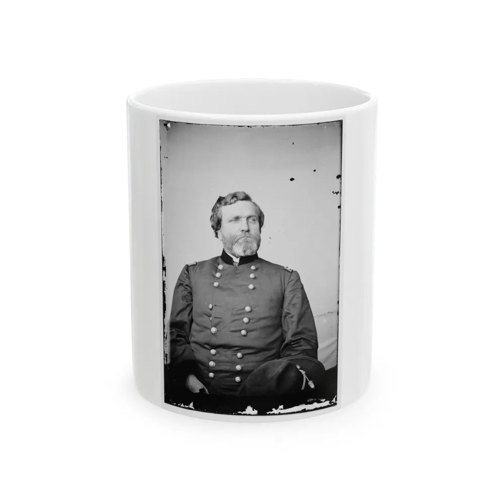 Portrait Of Maj. Gen. George H. Thomas, Officer Of The Federal Army (U.S. Civil War) White Coffee Mug-11oz-Go Mug Yourself
