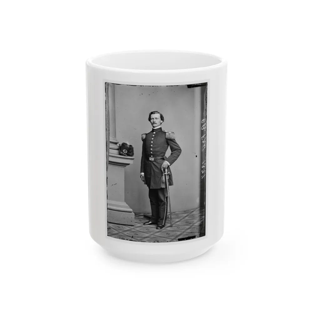 Portrait Of Maj. Gen. James B. Fry, Officer Of The Federal Army (Brig. Gen. From April 21, 1864) (U.S. Civil War) White Coffee Mug-15oz-Go Mug Yourself