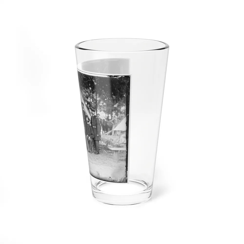Portrait Of Maj. Gen. Jefferson Davis, Officer Of The Federal Army, And Staff, Washington, D.C. (U.S. Civil War) Pint Glass 16oz-Go Mug Yourself