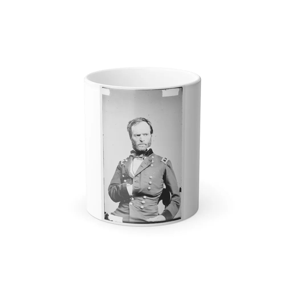 Portrait of Maj. Gen. William T. Sherman, Officer of the Federal Army (U.S. Civil War) Color Changing Coffee Mug 11oz-11oz-Go Mug Yourself