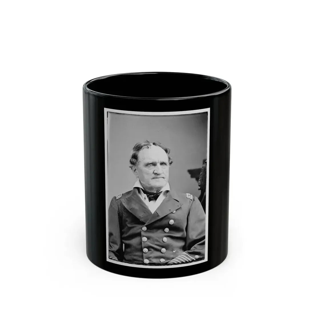 Portrait Of Rear Adm. Francis H. Gregory, Officer Of The Federal Navy (U.S. Civil War) Black Coffee Mug 11oz - Go Mug Yourself