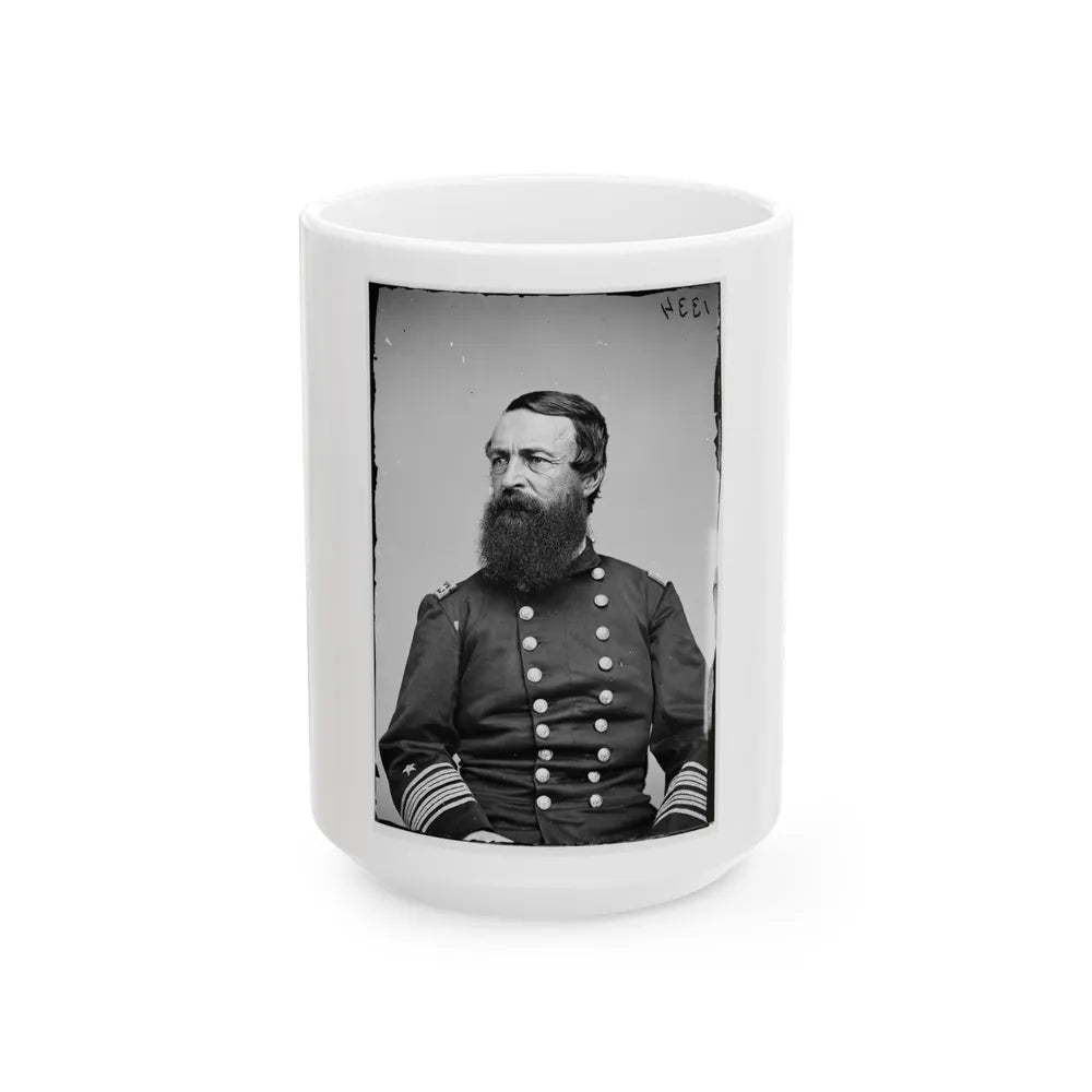 Portrait Of Rear Adm. David D. Porter, Officer Of The Federal Navy (U.S. Civil War) White Coffee Mug-15oz-Go Mug Yourself