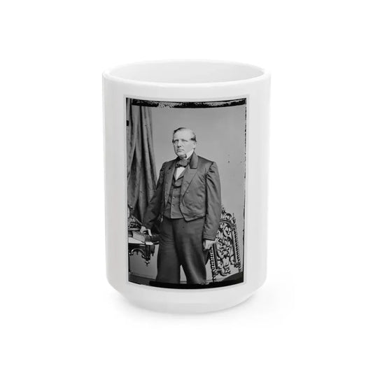 Portrait Of Secretary Of The Interior John P. Usher, Officer Of The United States Government (U.S. Civil War) White Coffee Mug 15oz - Go Mug Yourself