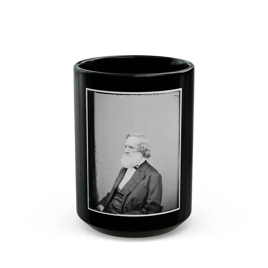 Portrait Of Secretary Of The Navy Gideon Welles, Officer Of The United States Government (U.S. Civil War) Black Coffee Mug 15oz - Go Mug Yourself