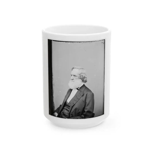 Portrait Of Secretary Of The Navy Gideon Welles, Officer Of The United States Government (U.S. Civil War) White Coffee Mug 15oz - Go Mug Yourself