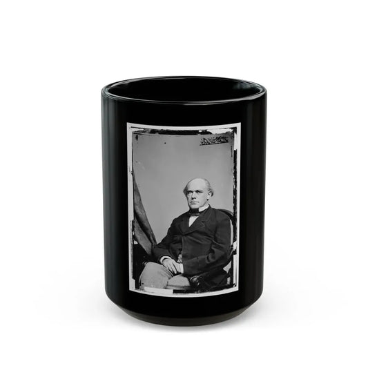 Portrait Of Secretary Of The Treasury Salmon P. Chase, Officer Of The United States Government (U.S. Civil War) Black Coffee Mug 15oz - Go Mug Yourself