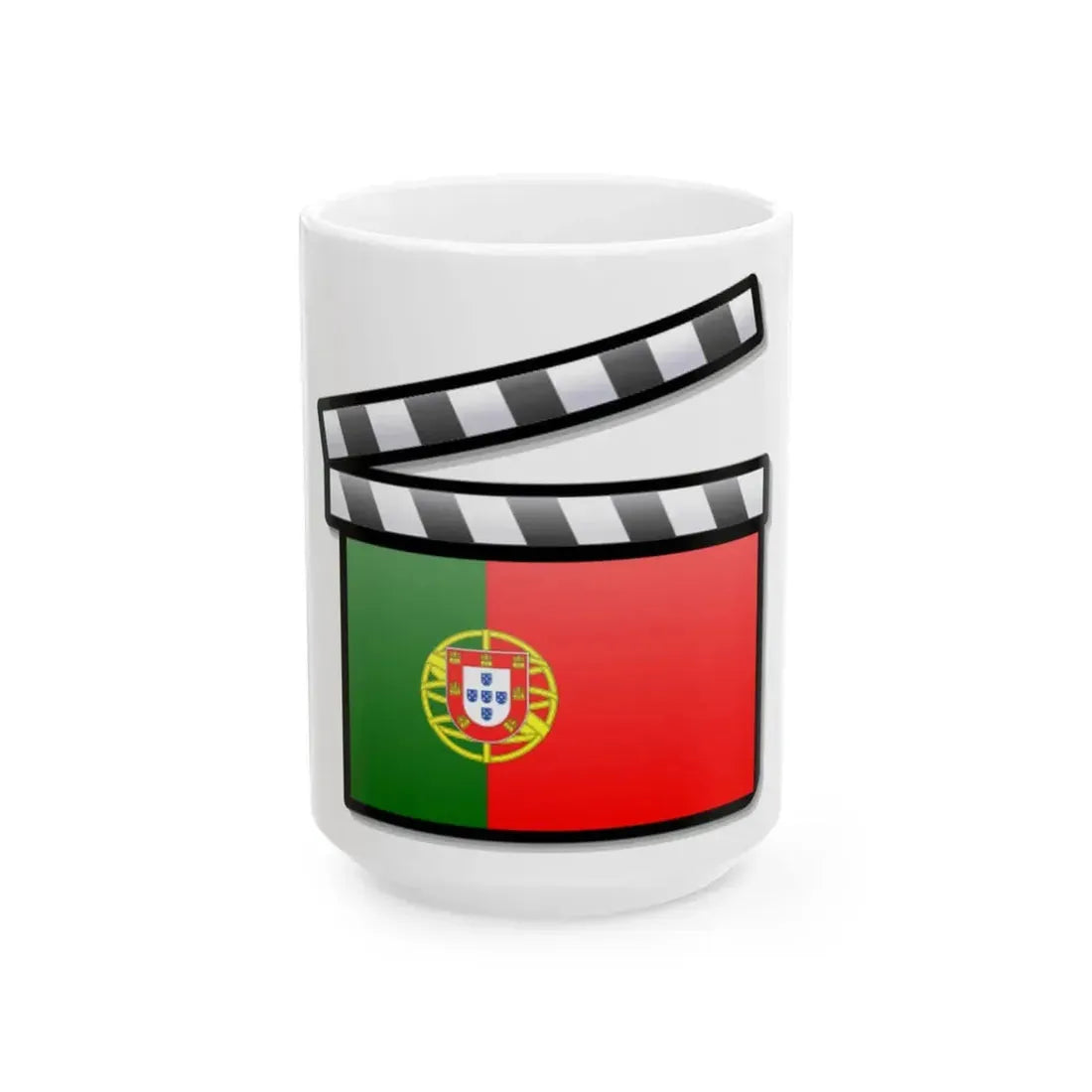 Portugal film clapperboard (Portugal) White Coffee Mug 15oz - Go Mug Yourself