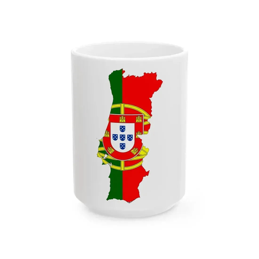 Portugal-Flagmap (Portugal) White Coffee Mug 15oz - Go Mug Yourself