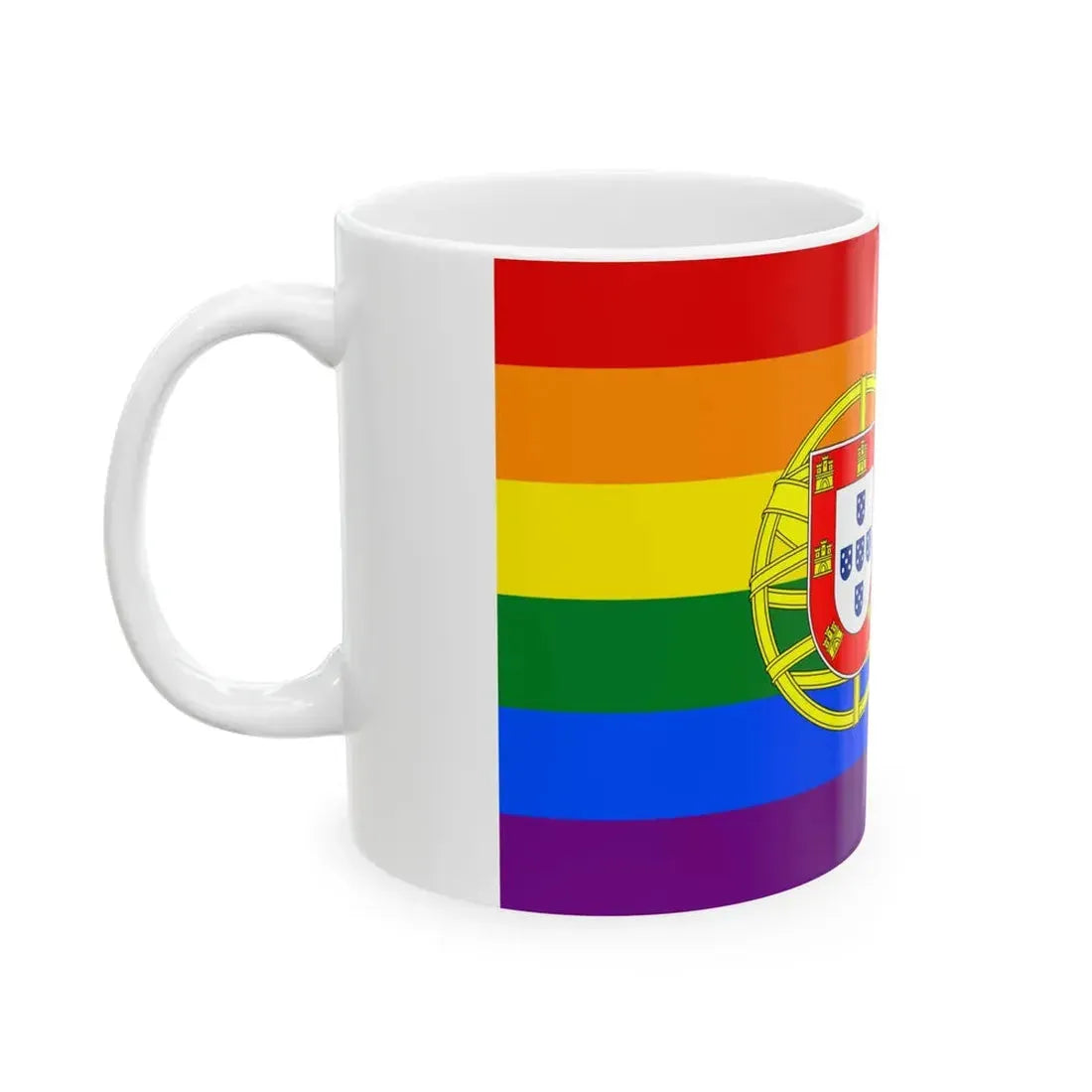 Portugal LGBT flag (Portugal) White Coffee Mug - Go Mug Yourself