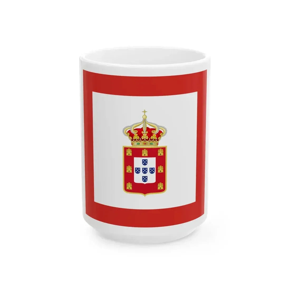 Portuguese Naval Jack 1828 (Portugal) White Coffee Mug 15oz - Go Mug Yourself