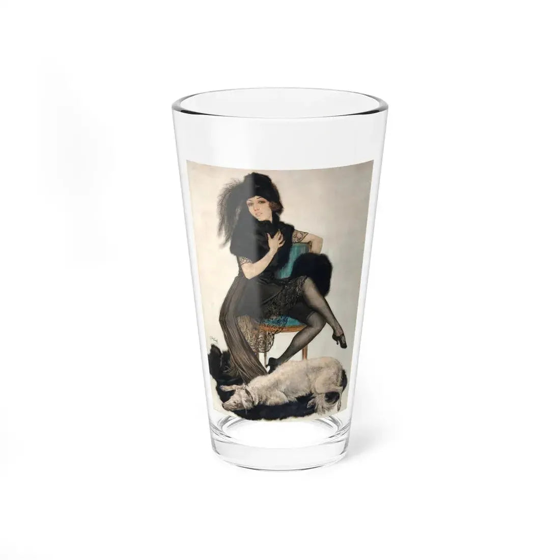 Posing, 1920 (Magazine Illustration) Pint Glass 16oz 16oz - Go Mug Yourself