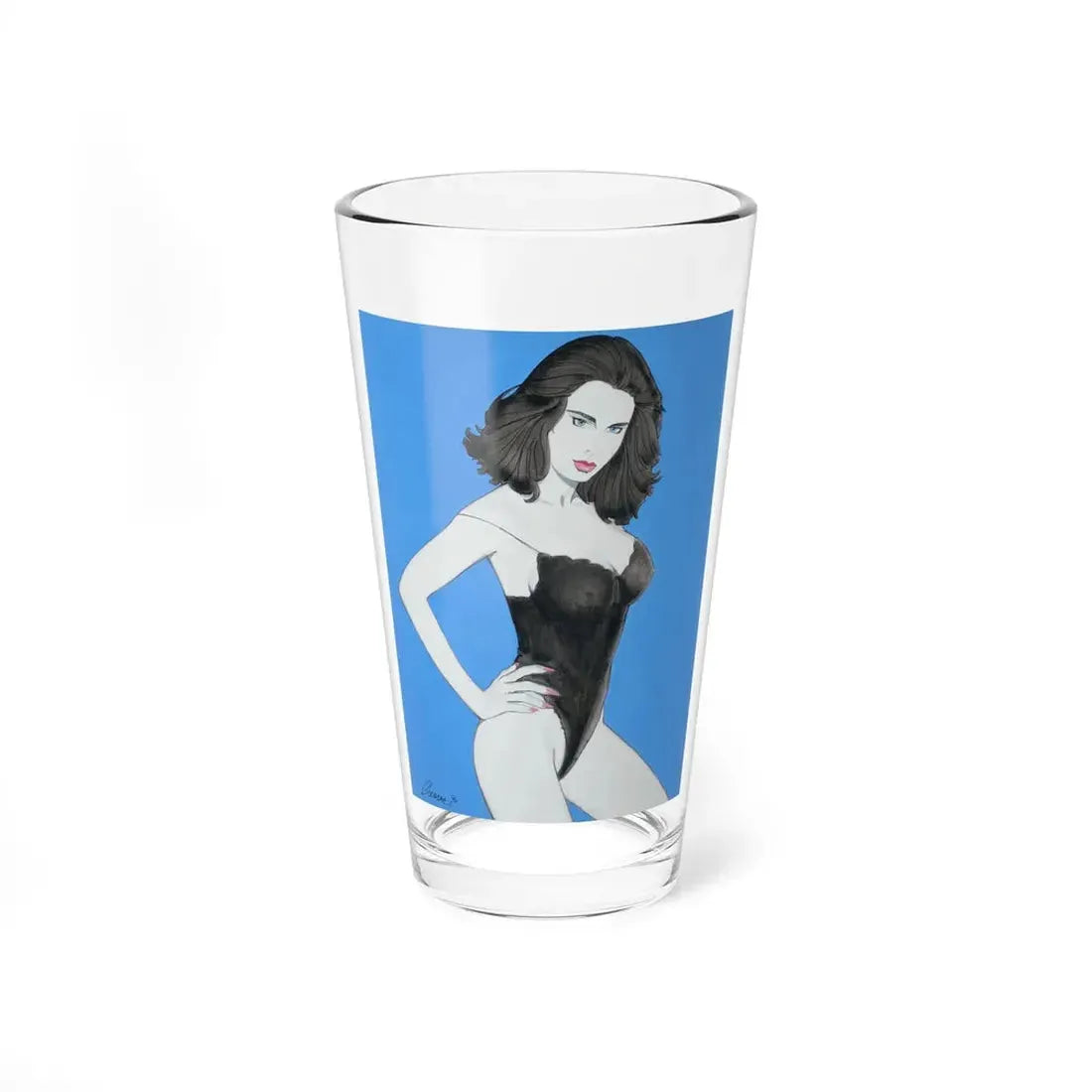 Posing (Magazine Illustration) Pint Glass 16oz 16oz - Go Mug Yourself