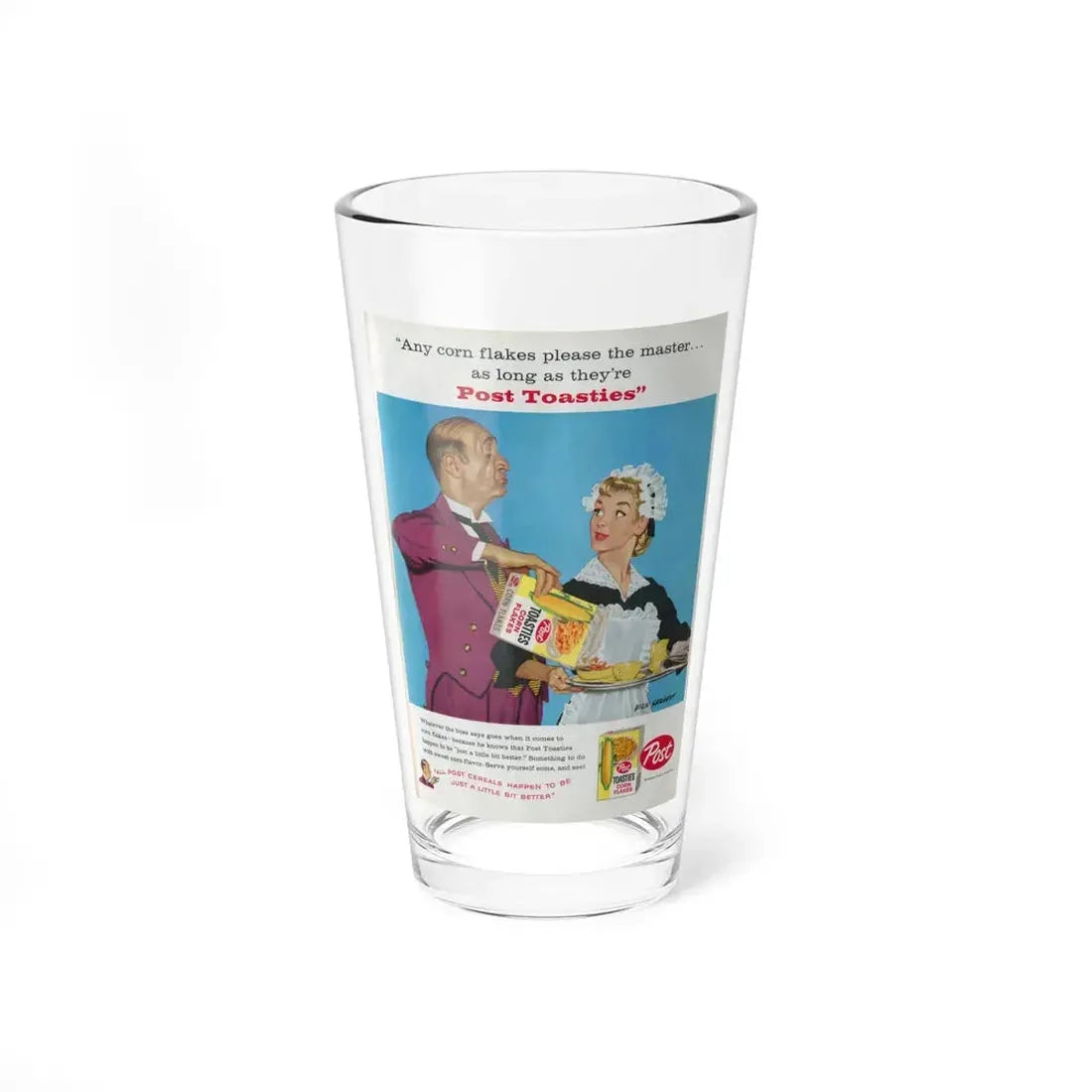 Post Toasties Ad 1958 (Magazine Illustration) Pint Glass 16oz 16oz - Go Mug Yourself
