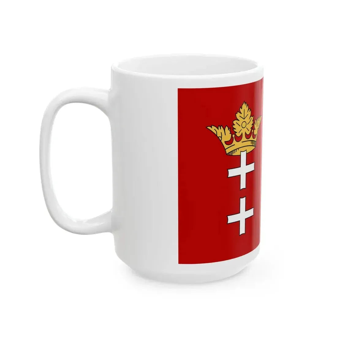 Postal flag and Ensign of the Free City of Danzig Postflagge (Poland) White Coffee Mug - Go Mug Yourself
