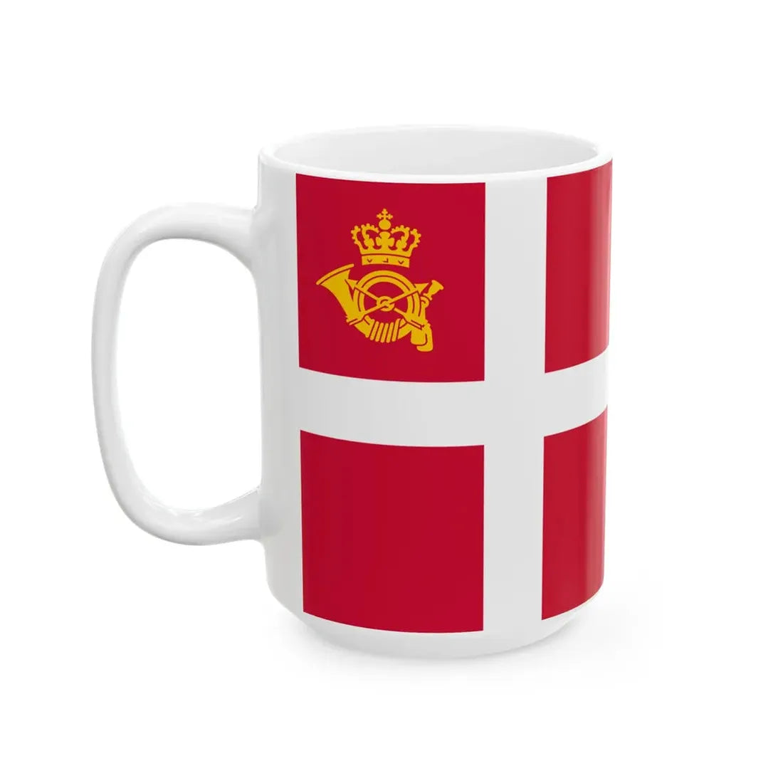 Postal Flag of Denmark (Denmark) White Coffee Mug - Go Mug Yourself