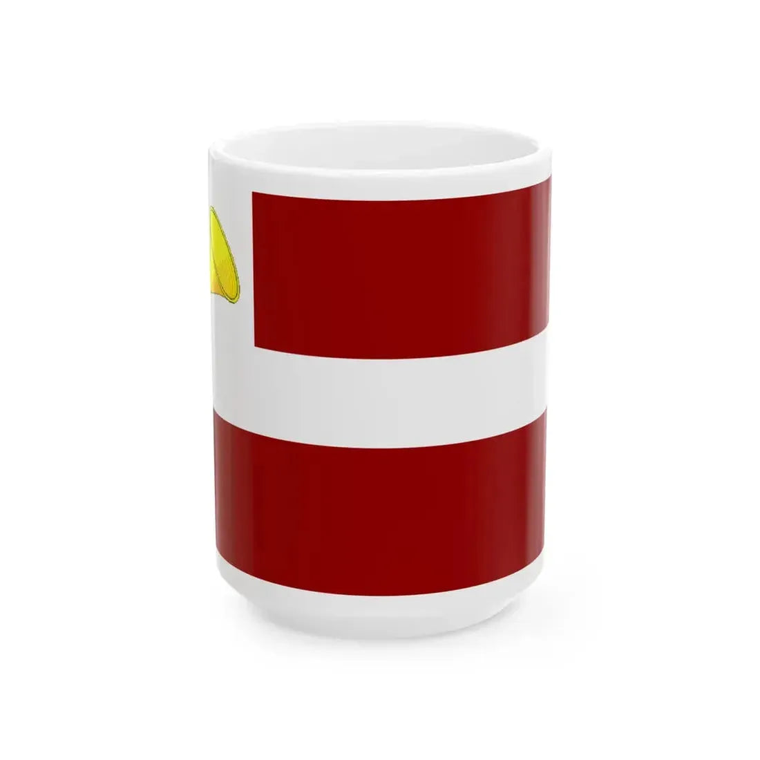 Postal Flag of Latvia (Latvia) White Coffee Mug 15oz - Go Mug Yourself