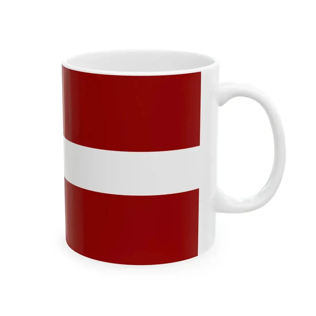 Postal Flag of Latvia (Latvia) White Coffee Mug - Go Mug Yourself