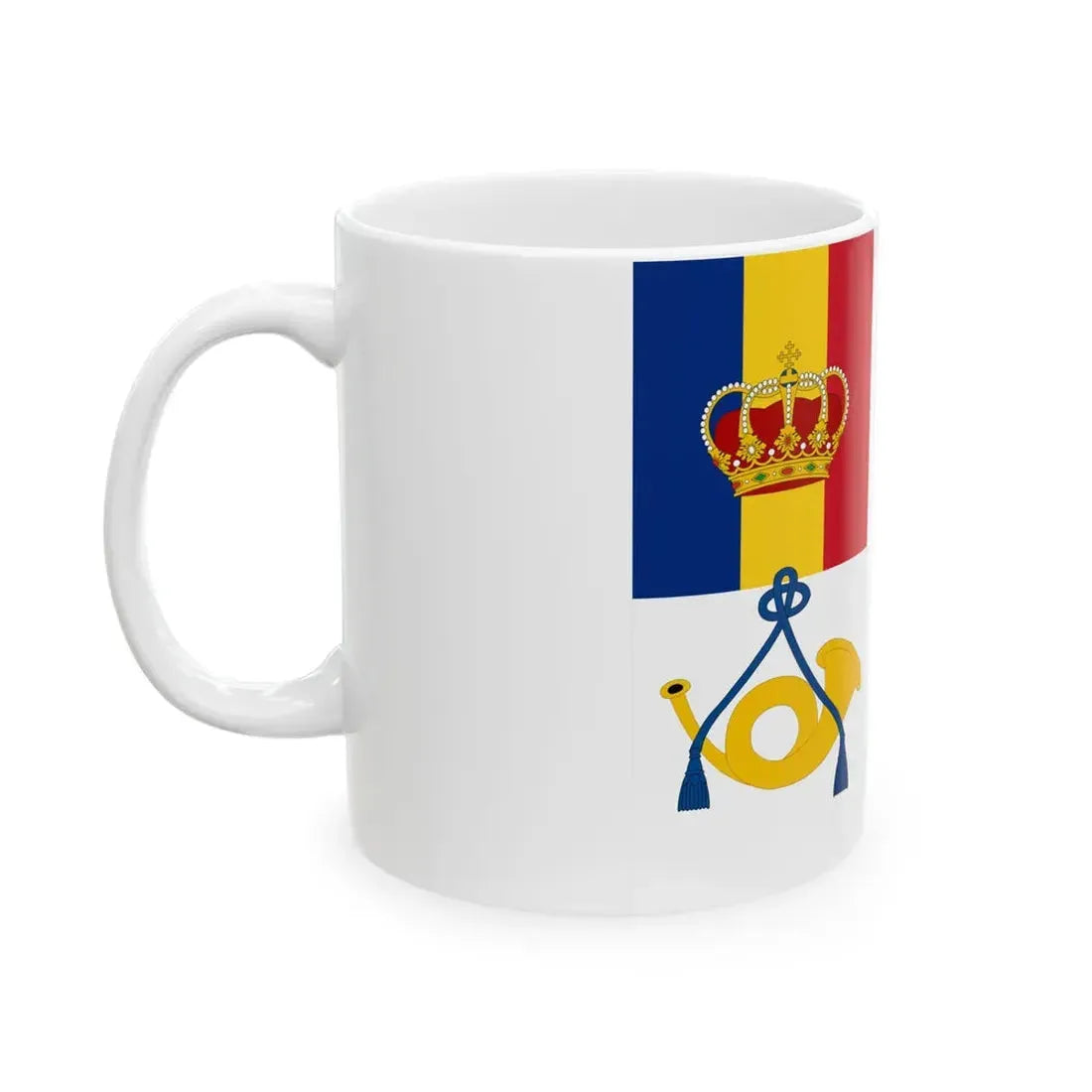 Postal Flag of the Romanian Maritime Service 1939 (Moldova) White Coffee Mug - Go Mug Yourself