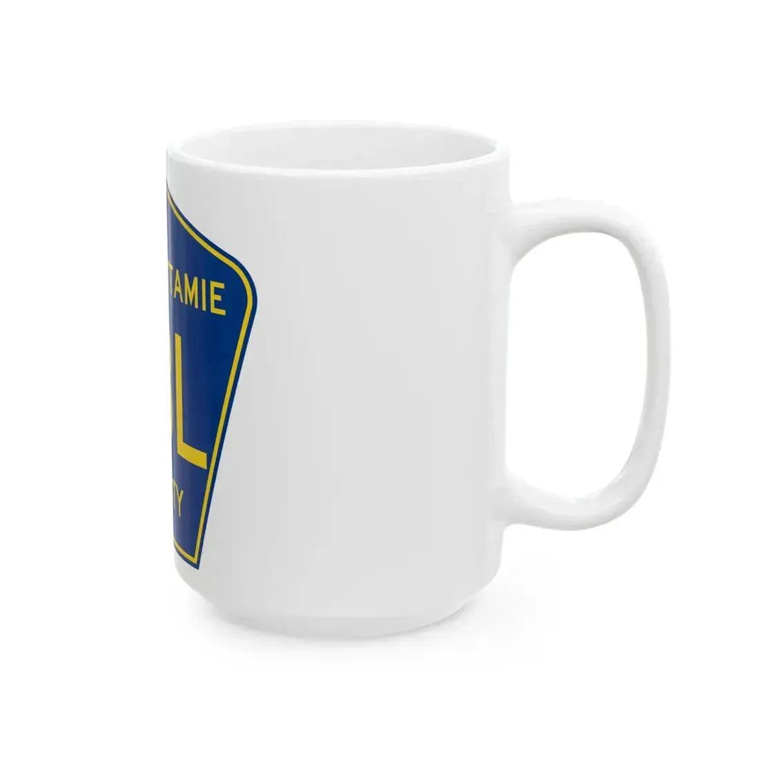 Pottawattamie County Route G8L IA (Iowa) (Road Sign) White Coffee Mug - Go Mug Yourself
