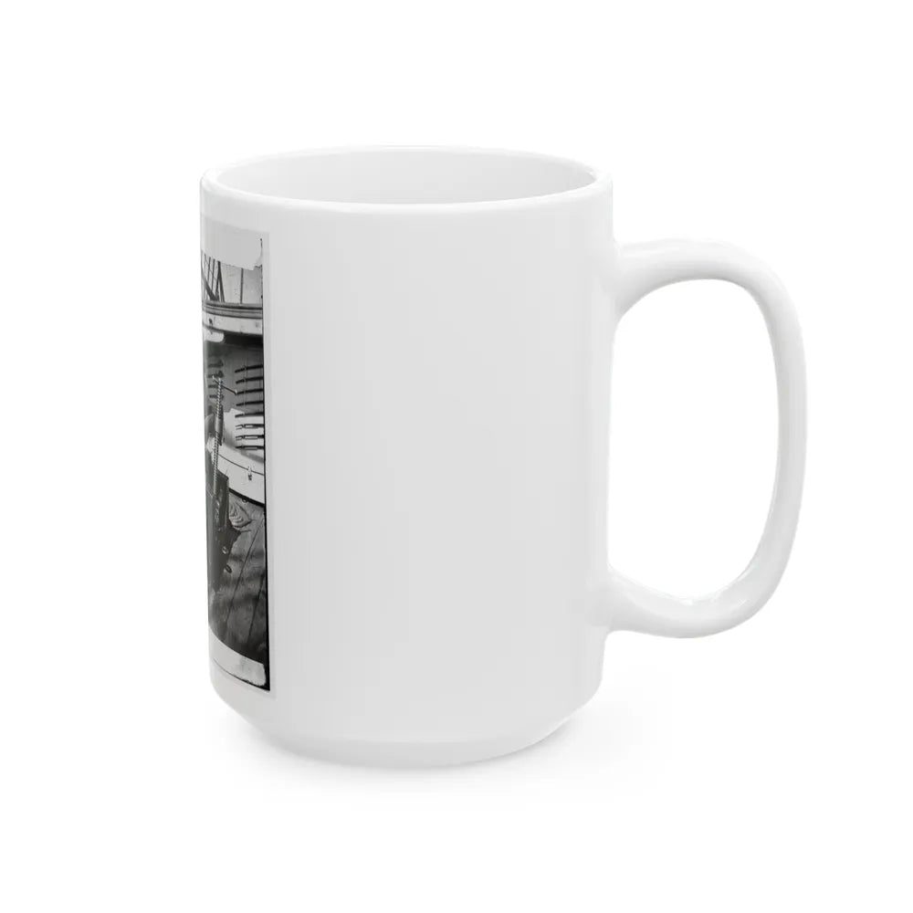 Powder Monkey By Gun Of U.S.S. New Hampshire Off Charleston, S.C. (U.S. Civil War) White Coffee Mug-Go Mug Yourself