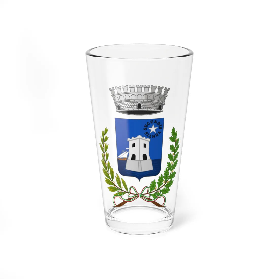 Pozzallo-Stemma (Italy) (Coat of Arms) Pint Glass 16oz 16oz - Go Mug Yourself