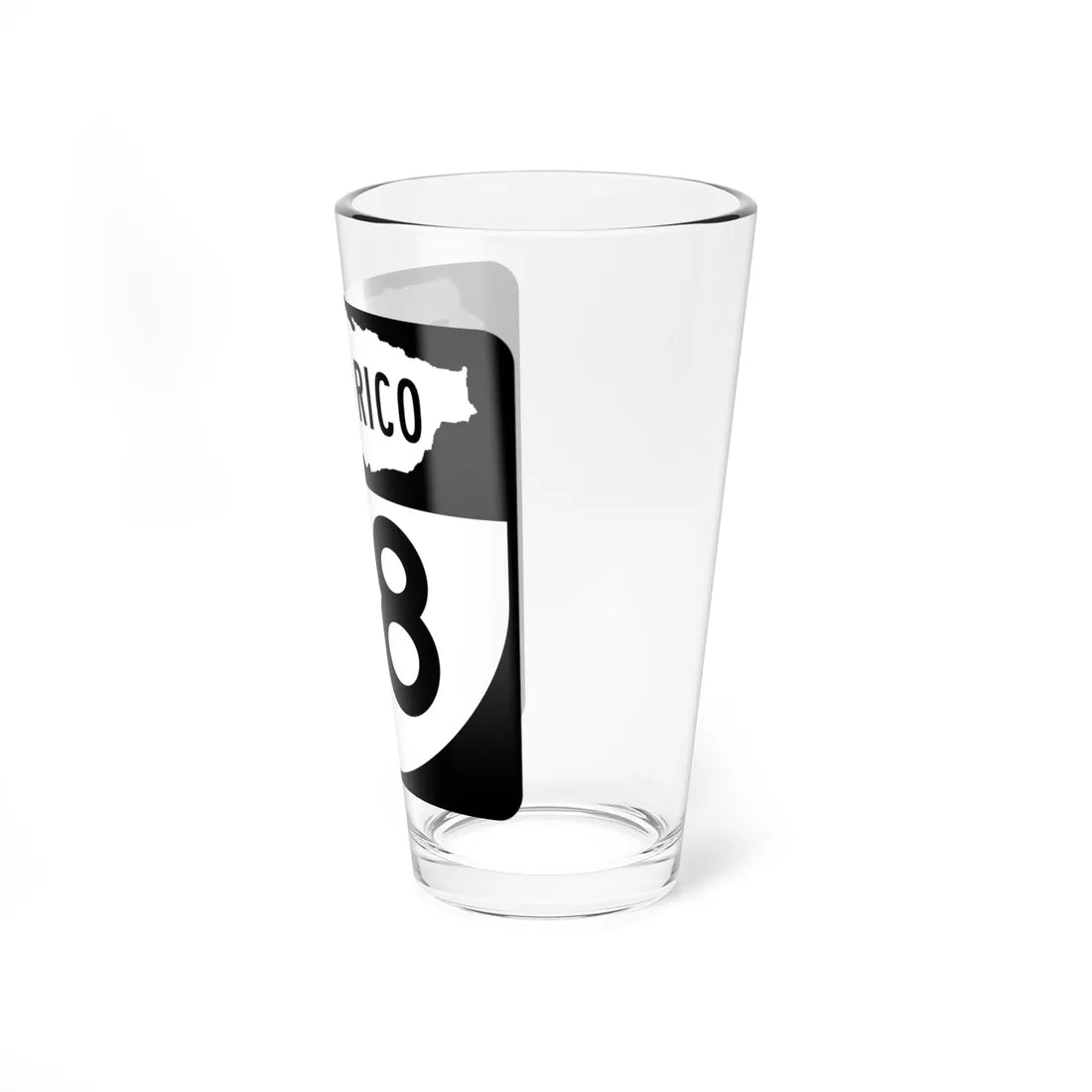 PR old 28 (Puerto Rico) (Road Sign) Pint Glass 16oz - Go Mug Yourself