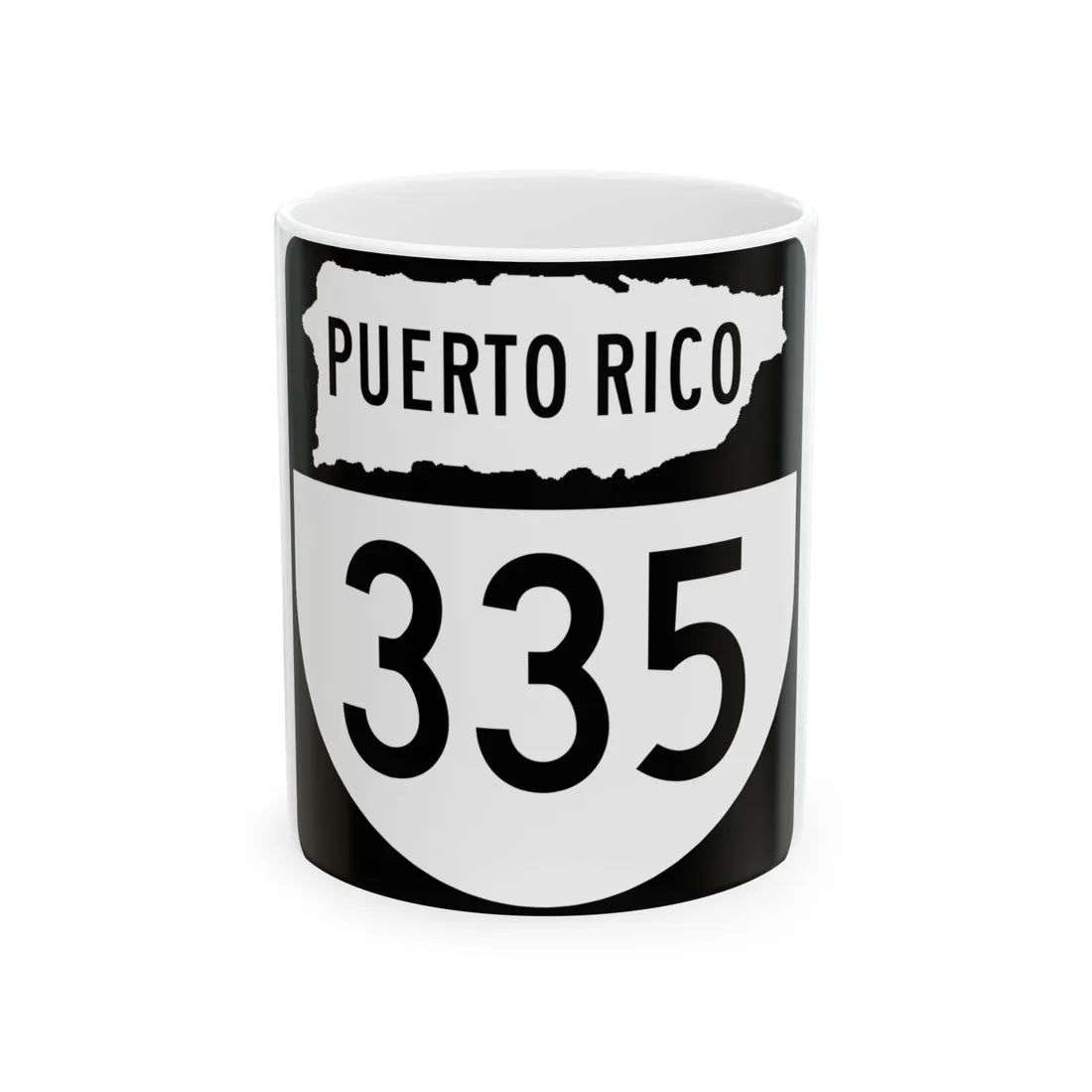 PR old 335 (Puerto Rico) (Road Sign) White Coffee Mug 11oz - Go Mug Yourself