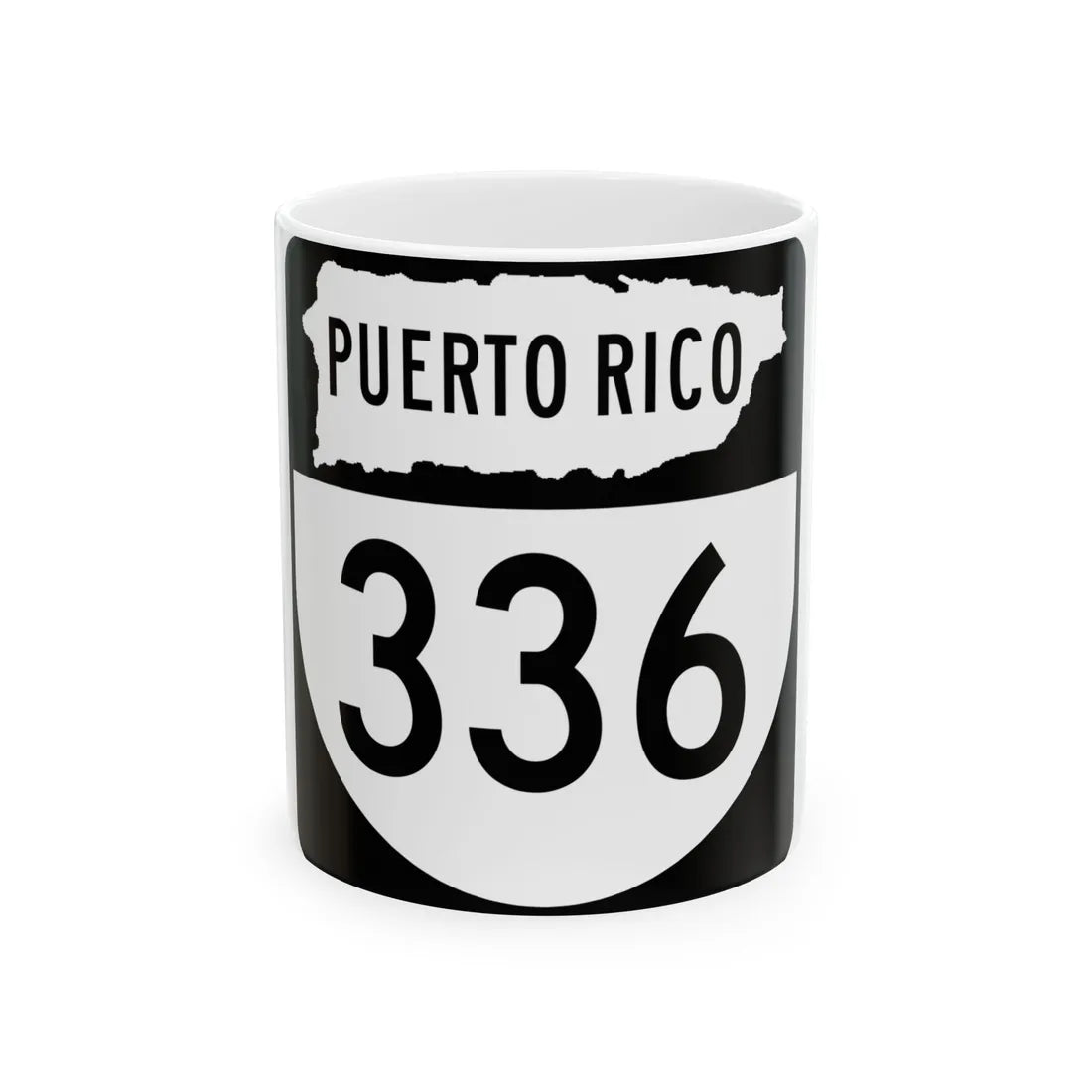 PR old 336 (Puerto Rico) (Road Sign) White Coffee Mug 11oz - Go Mug Yourself