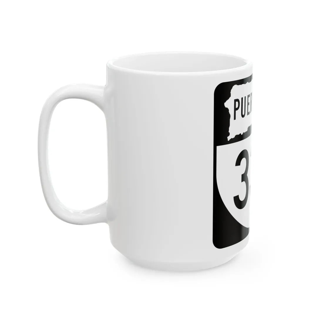 PR old 336 (Puerto Rico) (Road Sign) White Coffee Mug - Go Mug Yourself