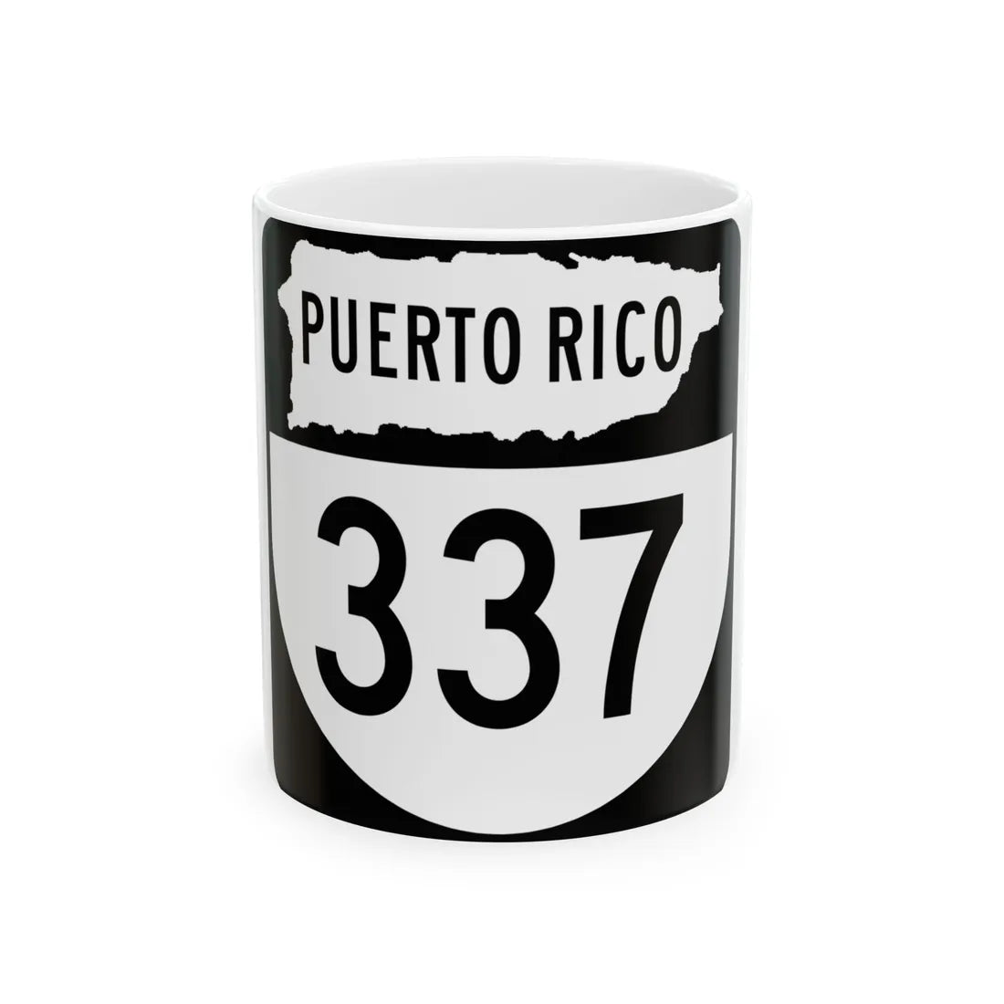 PR old 337 (Puerto Rico) (Road Sign) White Coffee Mug 11oz - Go Mug Yourself