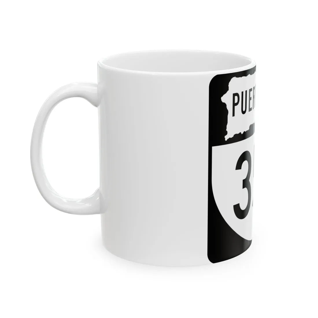 PR old 357 (Puerto Rico) (Road Sign) White Coffee Mug - Go Mug Yourself