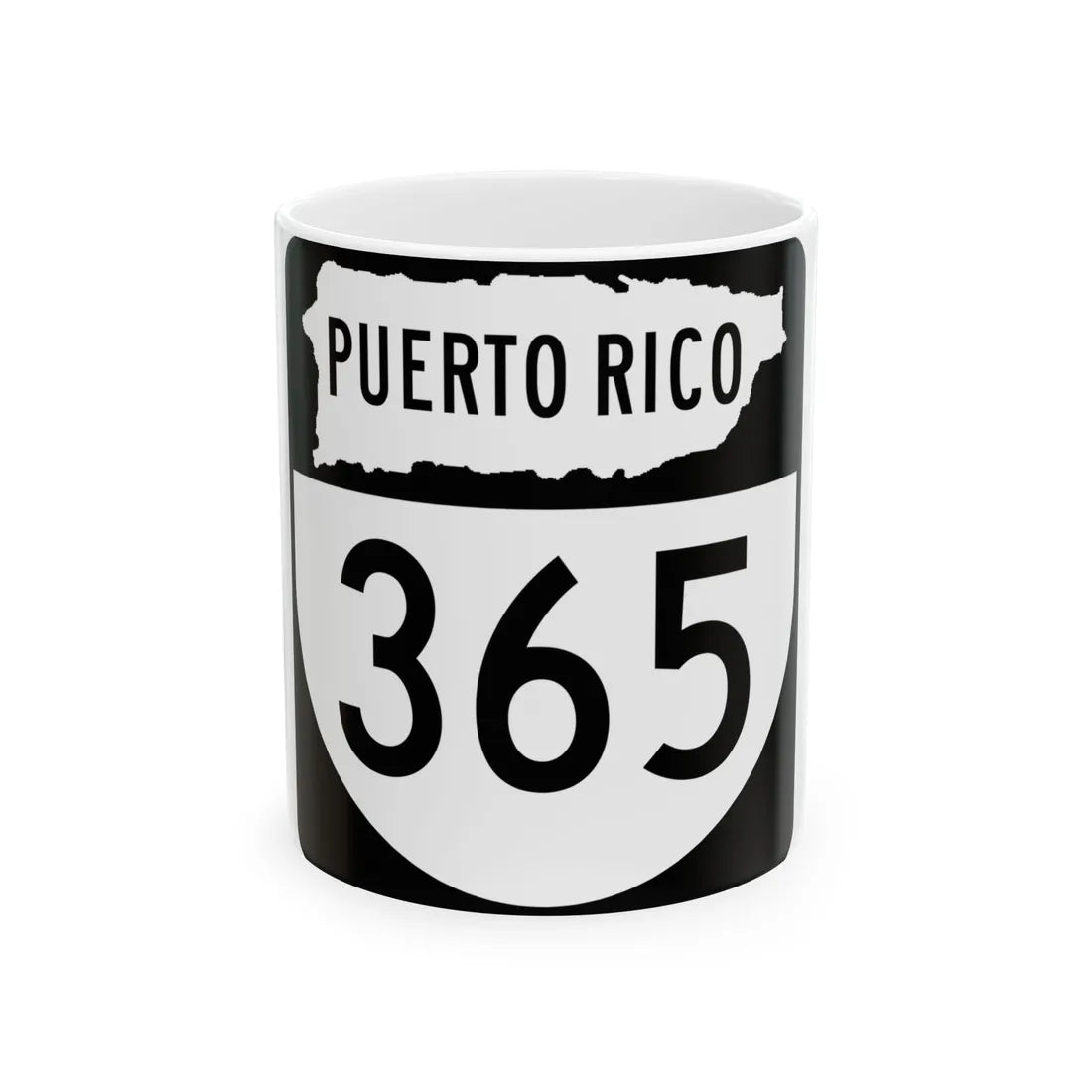 PR old 365 (Puerto Rico) (Road Sign) White Coffee Mug 11oz - Go Mug Yourself