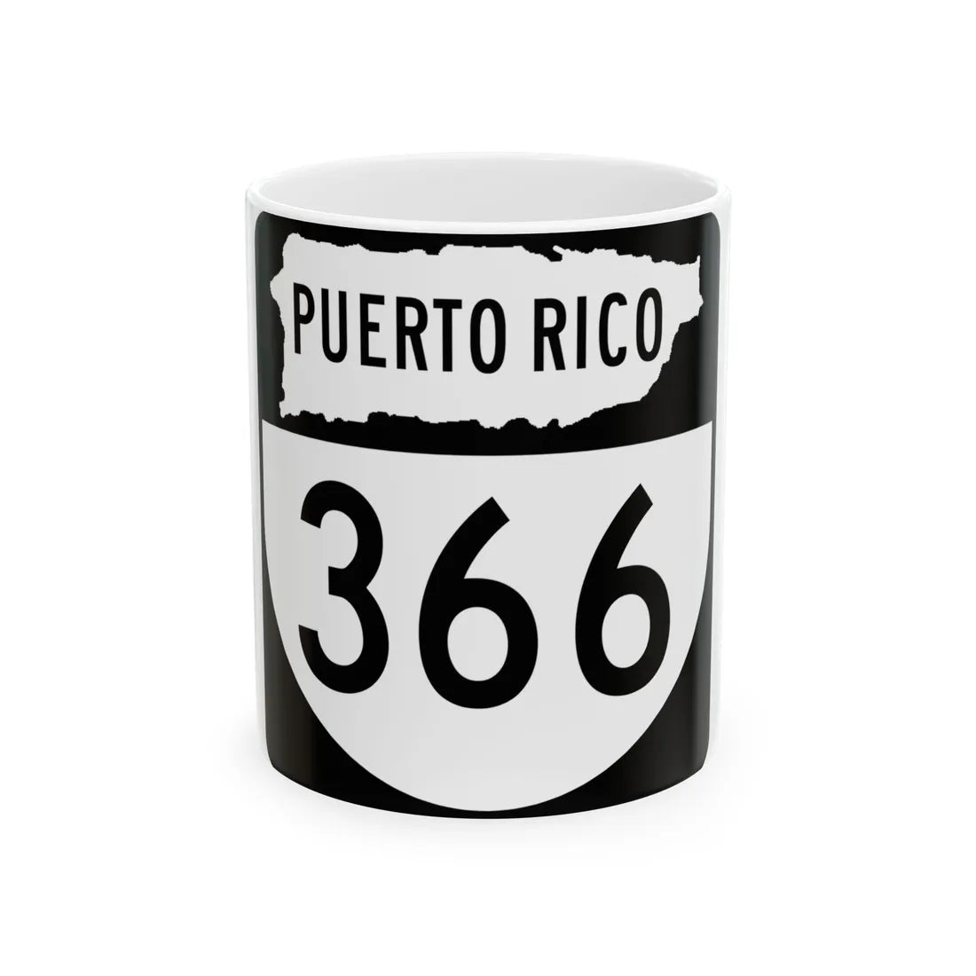 PR old 366 (Puerto Rico) (Road Sign) White Coffee Mug 11oz - Go Mug Yourself