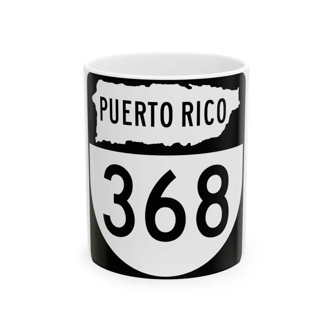 PR old 368 (Puerto Rico) (Road Sign) White Coffee Mug 11oz - Go Mug Yourself